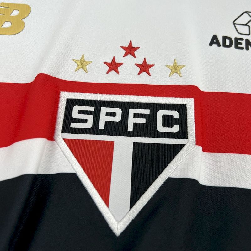 Camisa São Paulo [Com Patrocínio] 2025 New Balance - Branca