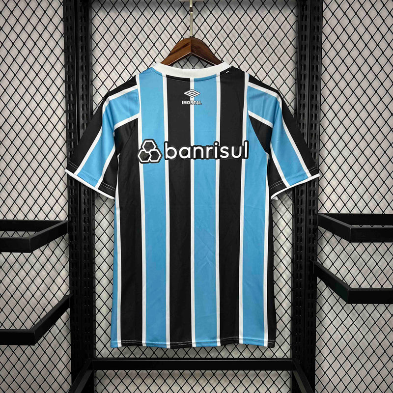 Camisa Grêmio [Com Patrocínio] 2025 Umbro - Azul e Preta