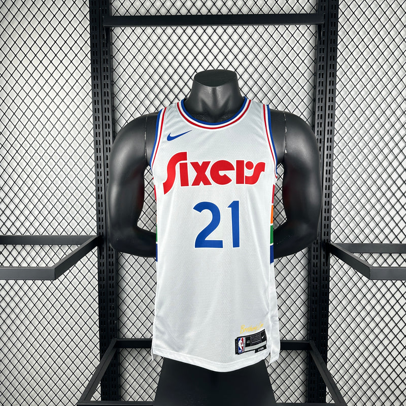Regata Philadelphia 76ers City Masculina 2025 - Branca