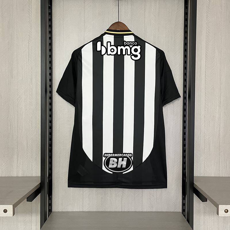 Camisa Atlético MG [Com Patrocínio] 2025 Adidas - Preta e Branca