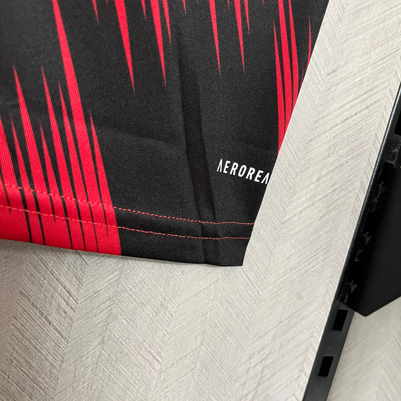 Camisa Flamengo [Com Patrocínio] Pré Jogo 2025 Adidas - Rubro Negro