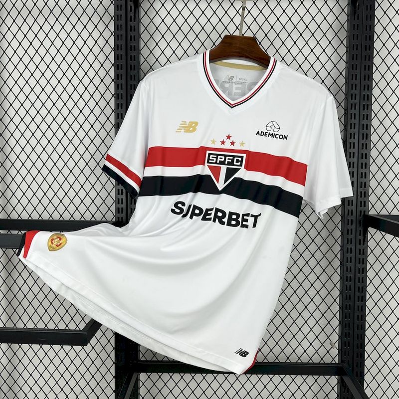 Camisa São Paulo [Com Patrocínio] 2025 New Balance - Branca