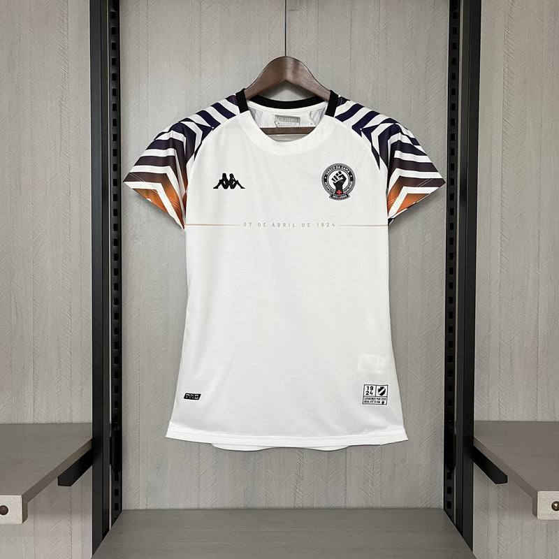 Camisa Vasco da Gama Feminina Consciência Negra 2024 Kappa - Branca
