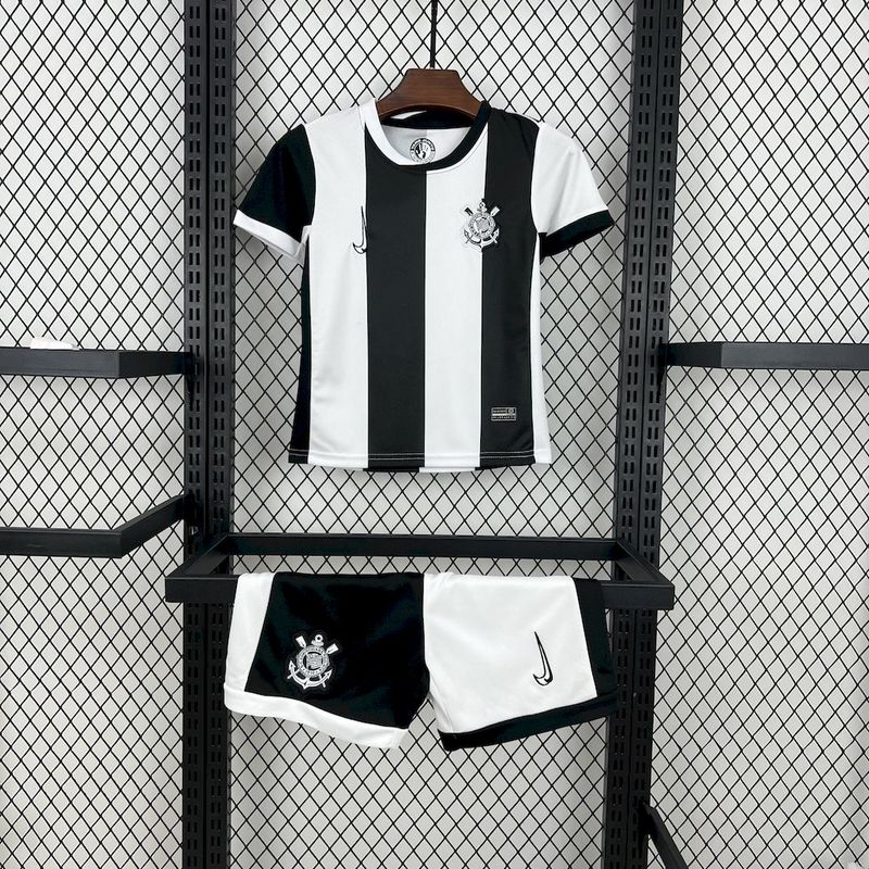 Kit Infantil Corinthians 24/25 Nike - Preto e Branco