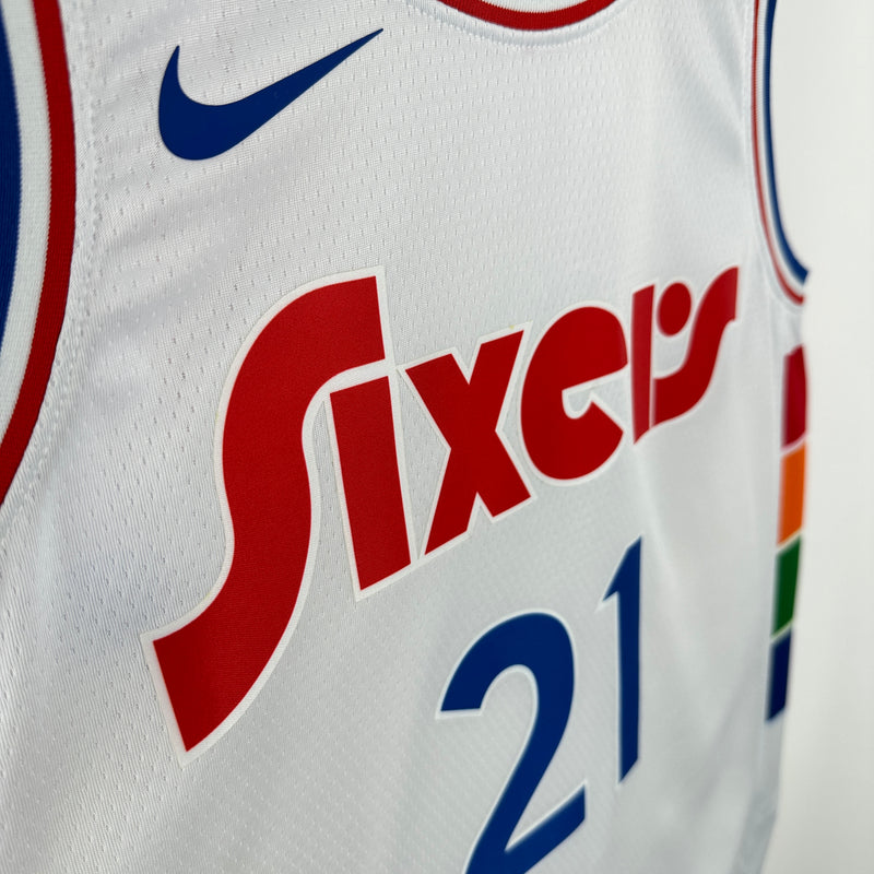 Regata Philadelphia 76ers City Masculina 2025 - Branca
