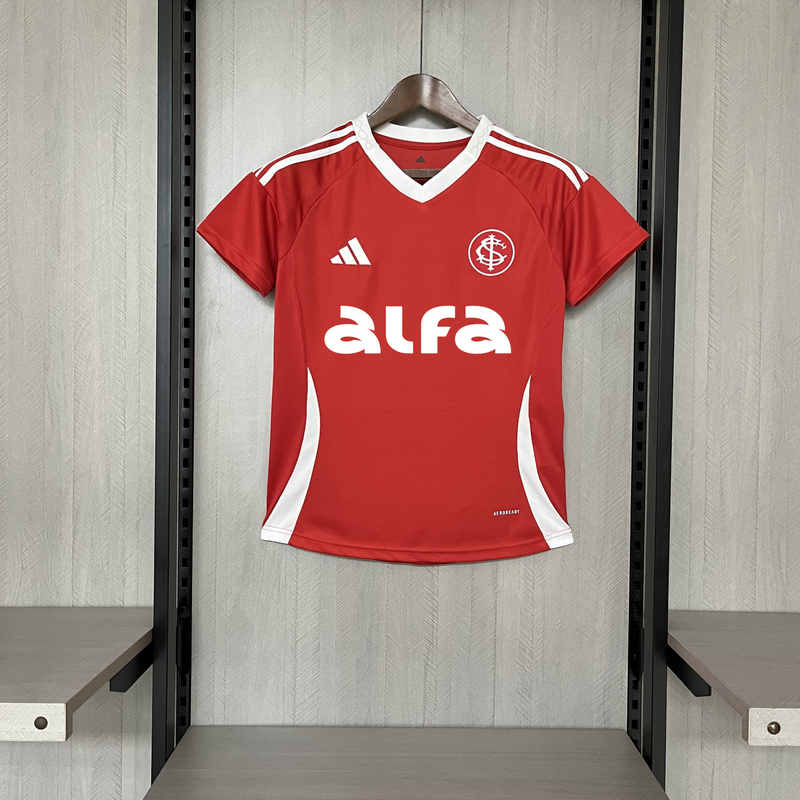 Camisa Internacional [Com Patrocínio] Feminina 2025 Adidas - Vermelha