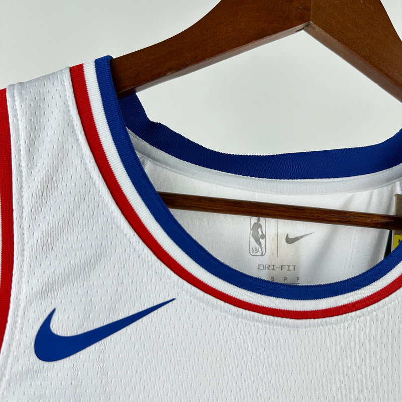 Regata Philadelphia 76ers City Masculina 2025 - Branca