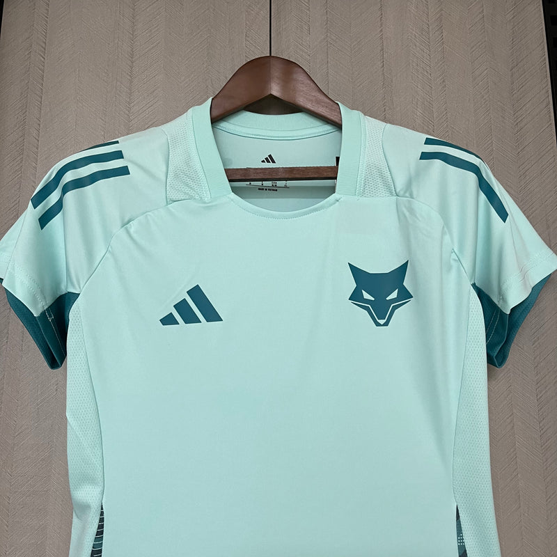 Camisa Cruzeiro Treino Feminina 2025 Adidas - Azul Claro