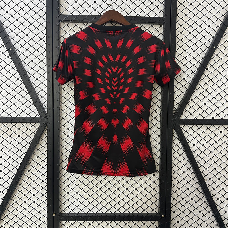 Camisa Flamengo Pré Jogo Feminina 2025 Adidas - Rubro Negro