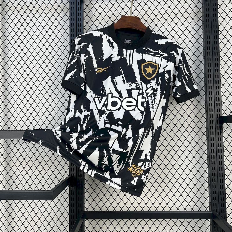 Camisa Botafogo 2025 Rebook - Preta e Branca