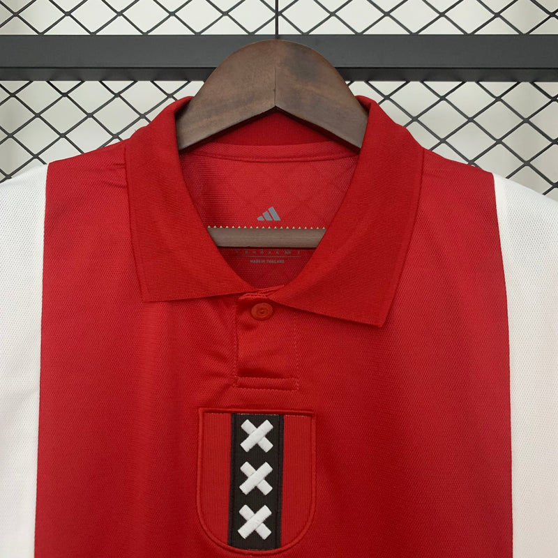 Camisa Ajax Edição Comemorativa 25/26 Adidas - Branca e Vermelha