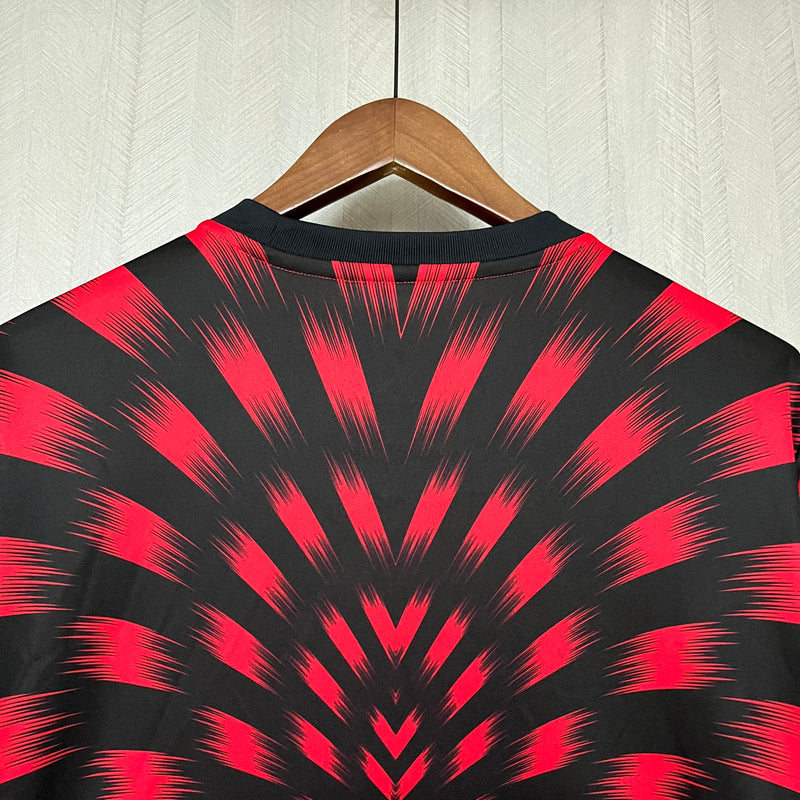 Camisa Flamengo [Com Patrocínio] Pré Jogo 2025 Adidas - Rubro Negro
