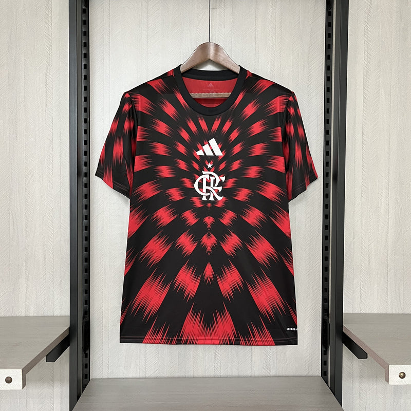 Camisa Flamengo Pré Jogo 2025 Adidas - Rubro Negro