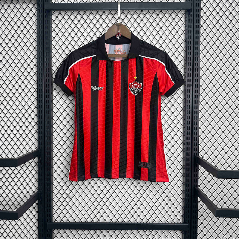 Camisa Vitória Feminina 2025 Volt - Rubro Negra