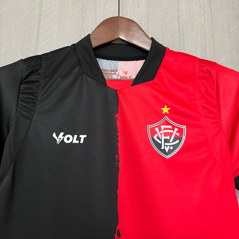 Camisa Vitória Feminina 2025 Volt - Vermelha e Preta
