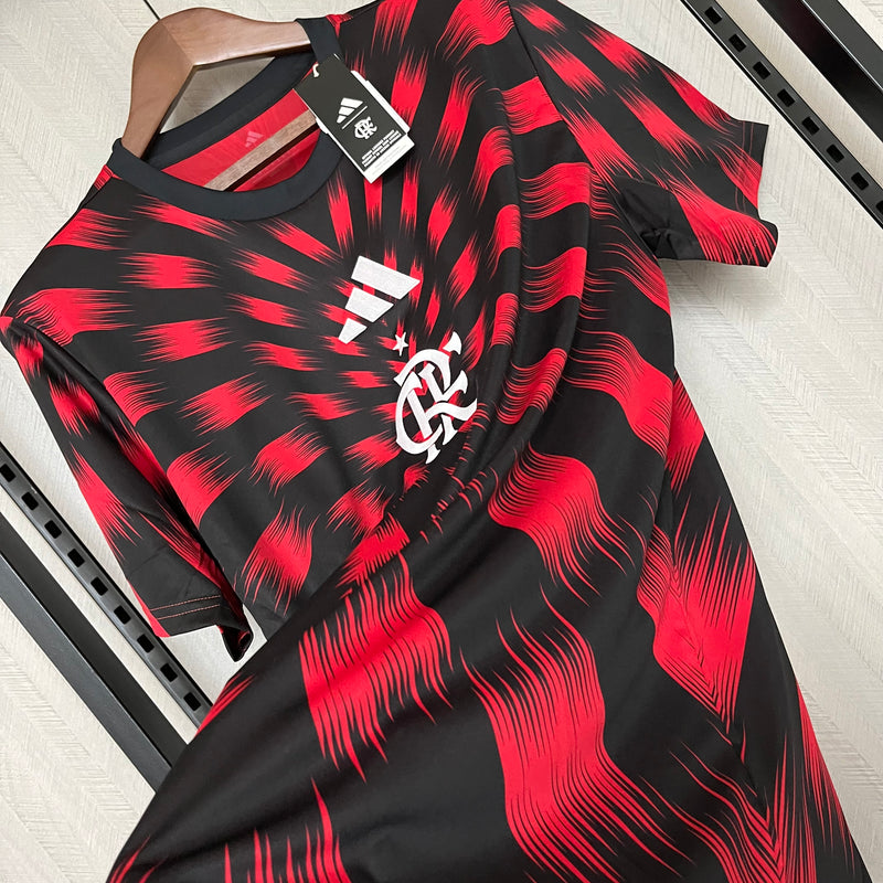 Camisa Flamengo Pré Jogo 2025 Adidas - Rubro Negro