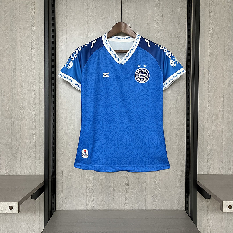 Camisa Bahia Feminina Consciência Negra 2024 Esquadrão - Azul