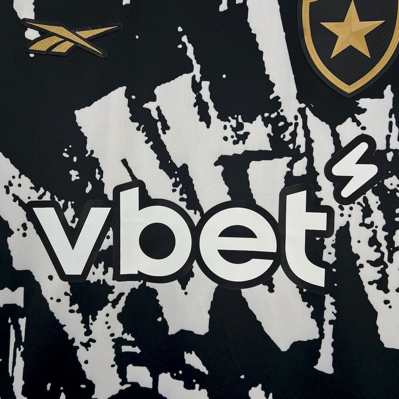 Camisa Botafogo 2025 Rebook - Preta e Branca